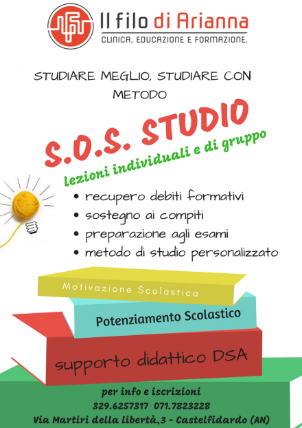 S.O.S. STUDIO -  Studiare meglio, studiare con metodo